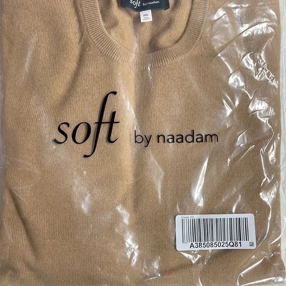 Camel crewneck menβs sweater by NAADAM - Soft Collection. π― cashmere π