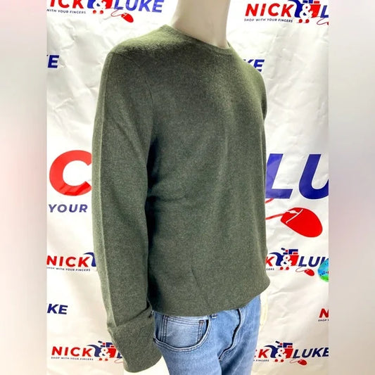 Men’s Heather Olive crewneck sweater by NAADAM - Soft Collection