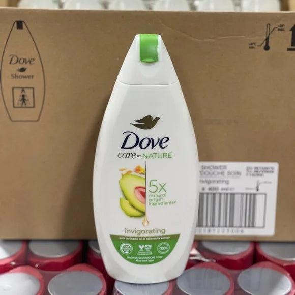 12 X Dove Care by Nature - Invigorating Shower Gel. 12 units per box